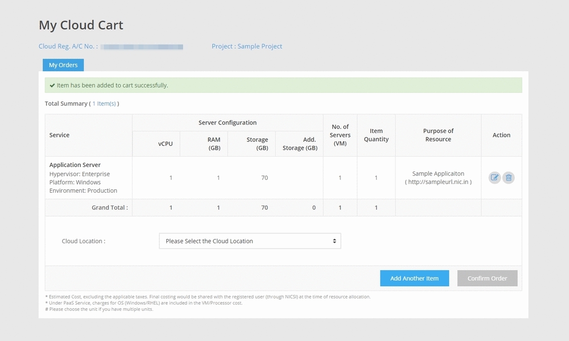 NICSI Cloud Services, Services Available on Cloud